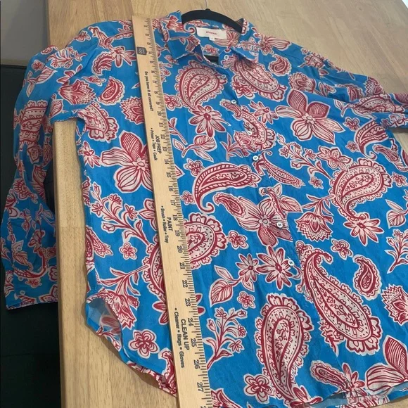 Xirena Beau Shirt In Capri Blue Red medium - Picture 7 of 8